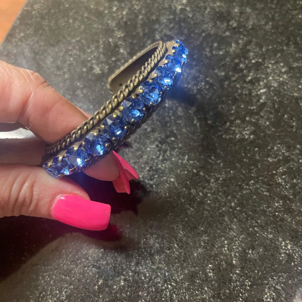 Sorrelli Blue Crystal bangle Bracelet